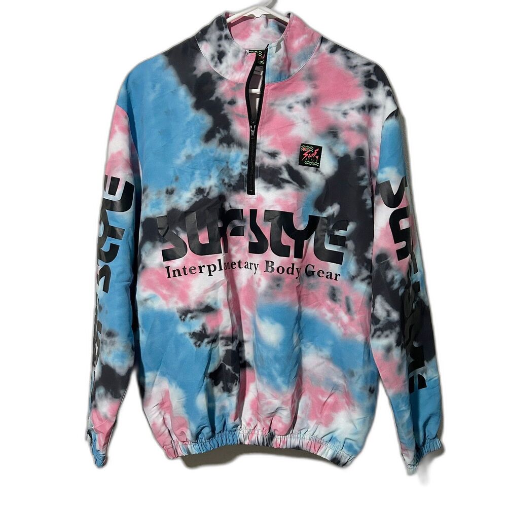 Surf Style Womens Windbreaker Interplanetary Quarter Zip Iridescent Medium
